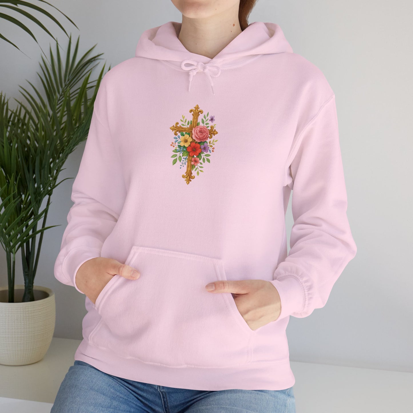 Floral Cross Women’s Christian Hoodie