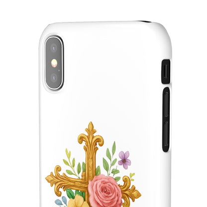 Floral Cross Snap Case for iPhone – Faith in Bloom