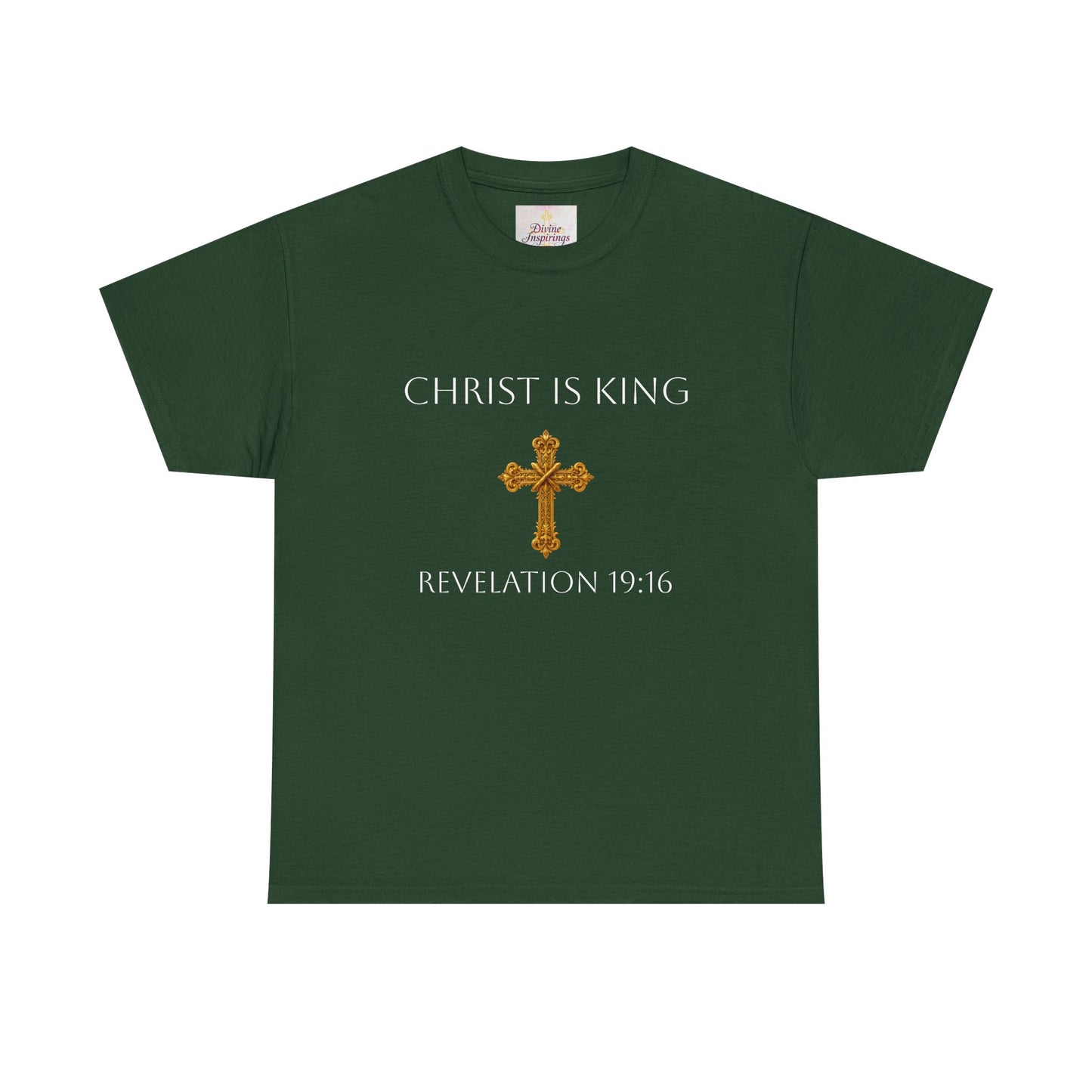Christ is King Women’s Christian Tee (White Lettering)