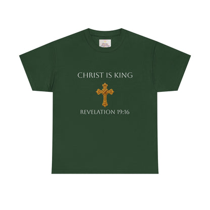 Christ is King Women’s Christian Tee (White Lettering)