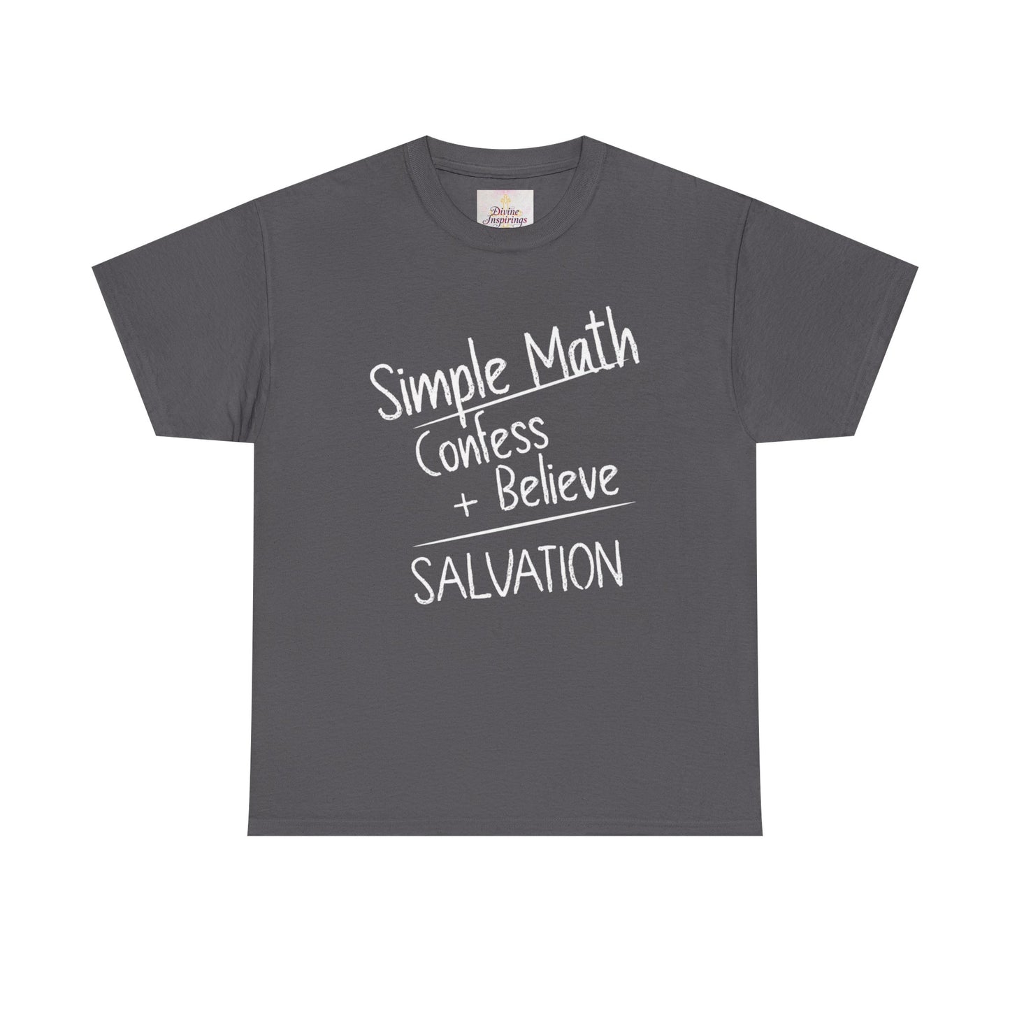 Simple Math of Salvation Women’s Christian T-Shirt (White Chalk)