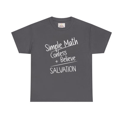 Simple Math of Salvation Women’s Christian T-Shirt (White Chalk)