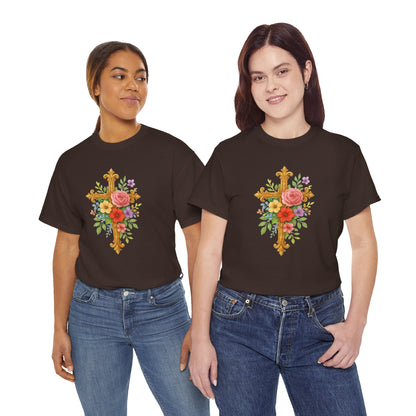 Floral Cross Tee - Women's Christian Apparel