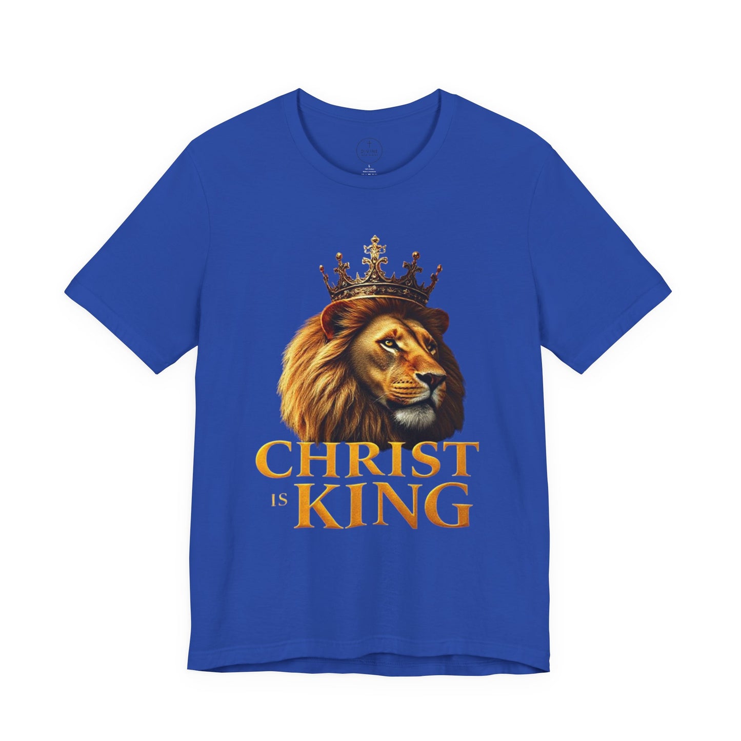 Christ is King Crowned Lion Tee – Inspirational Christian Shirt