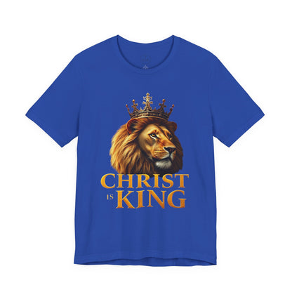 Christ is King Crowned Lion Tee – Inspirational Christian Shirt