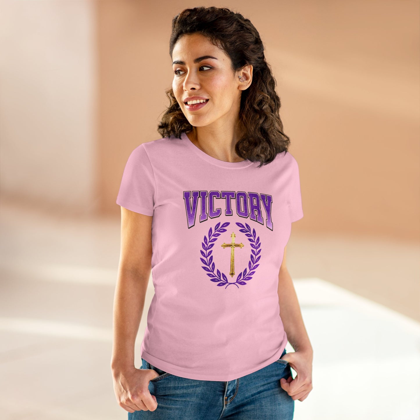 Divine Victory Women’s Tee – Victory in Every Step