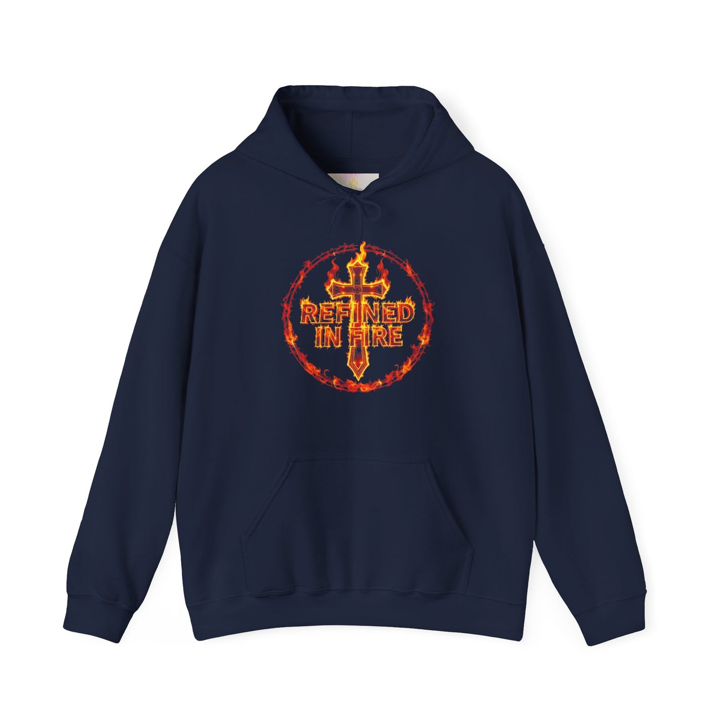 Women’s “Refined in Fire” Christian Hoodie – Flame Design Faith Pullover