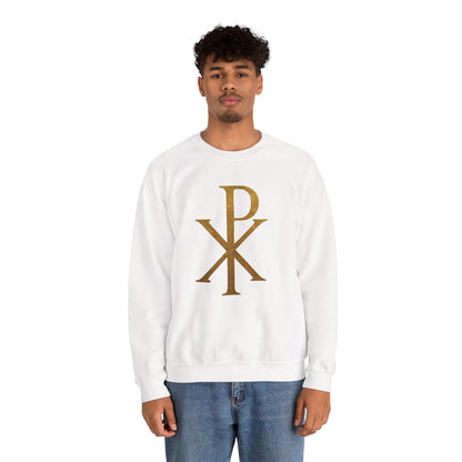 Chi Rho (Gold) - Men's Christian Sweatshirt