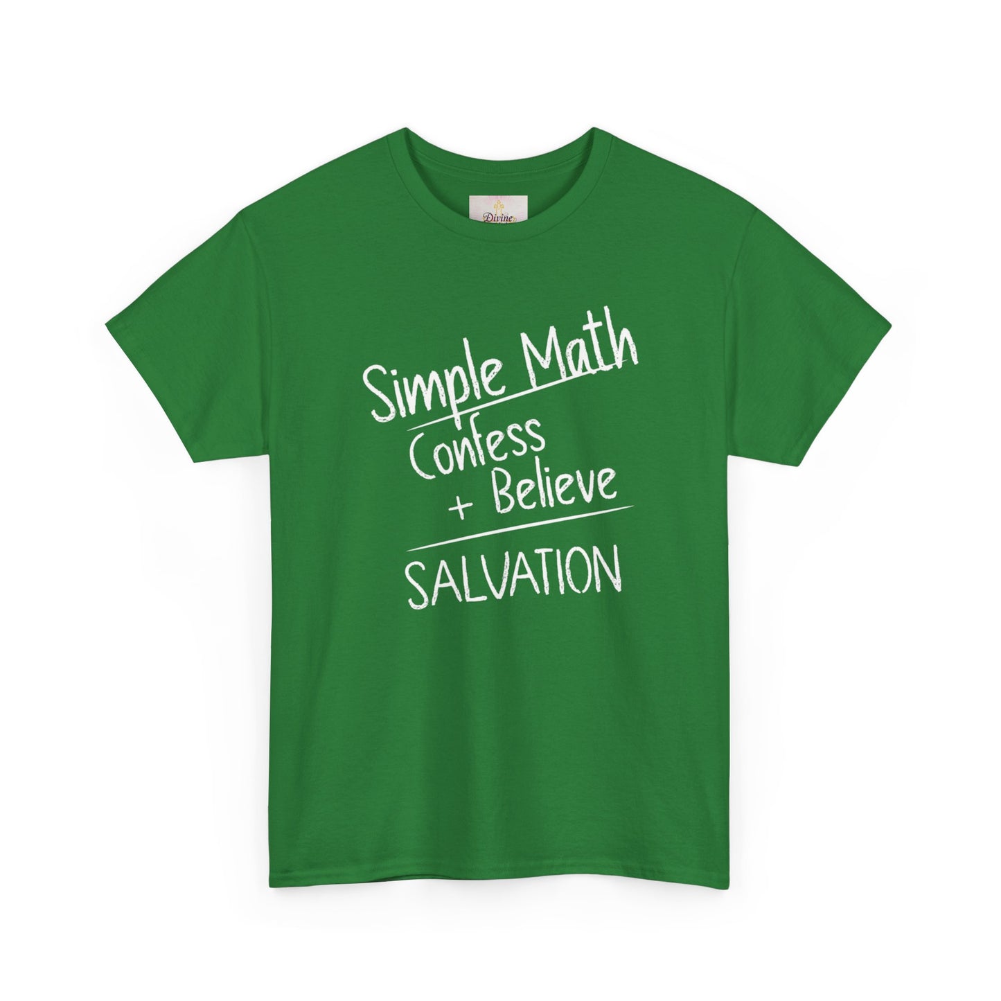 Simple Math of Salvation Men’s T-Shirt – Bold Faith (White Chalk)