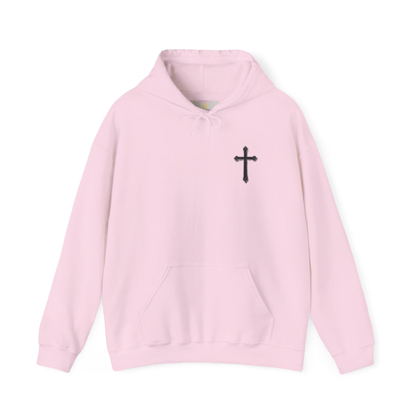 Warrior’s Black Cross Women’s Hoodie – Front & Back Christian Apparel | Ephesians 6:11