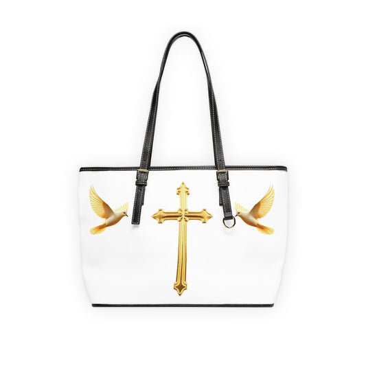 Faith, Peace, and Renewal Shoulder Bag in White