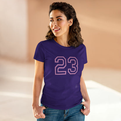 Psalm 23 Women’s Tee – Inspired Sports-Style Shirt (Pink Numbering)