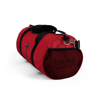 Divine Strength Duffle Bag in Red – Carry the Cross with Purpose
