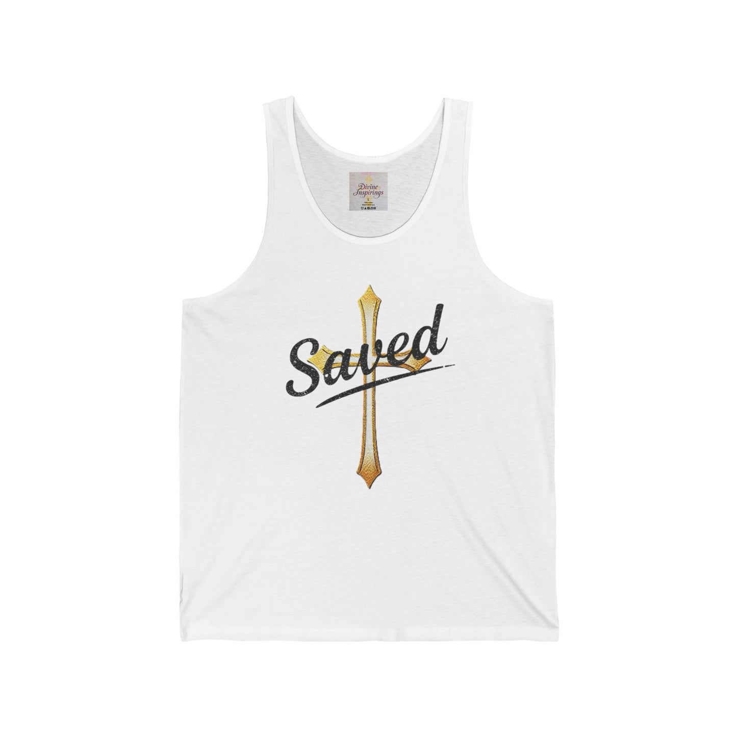 Saved Women’s Christian Tank Top – Gold Cross