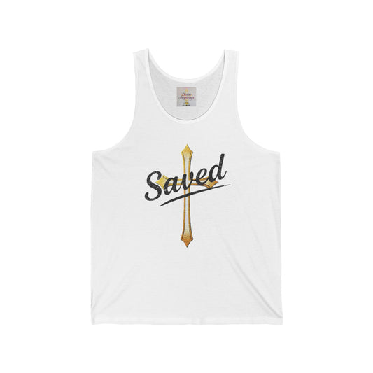 Saved Women’s Christian Tank Top – Gold Cross