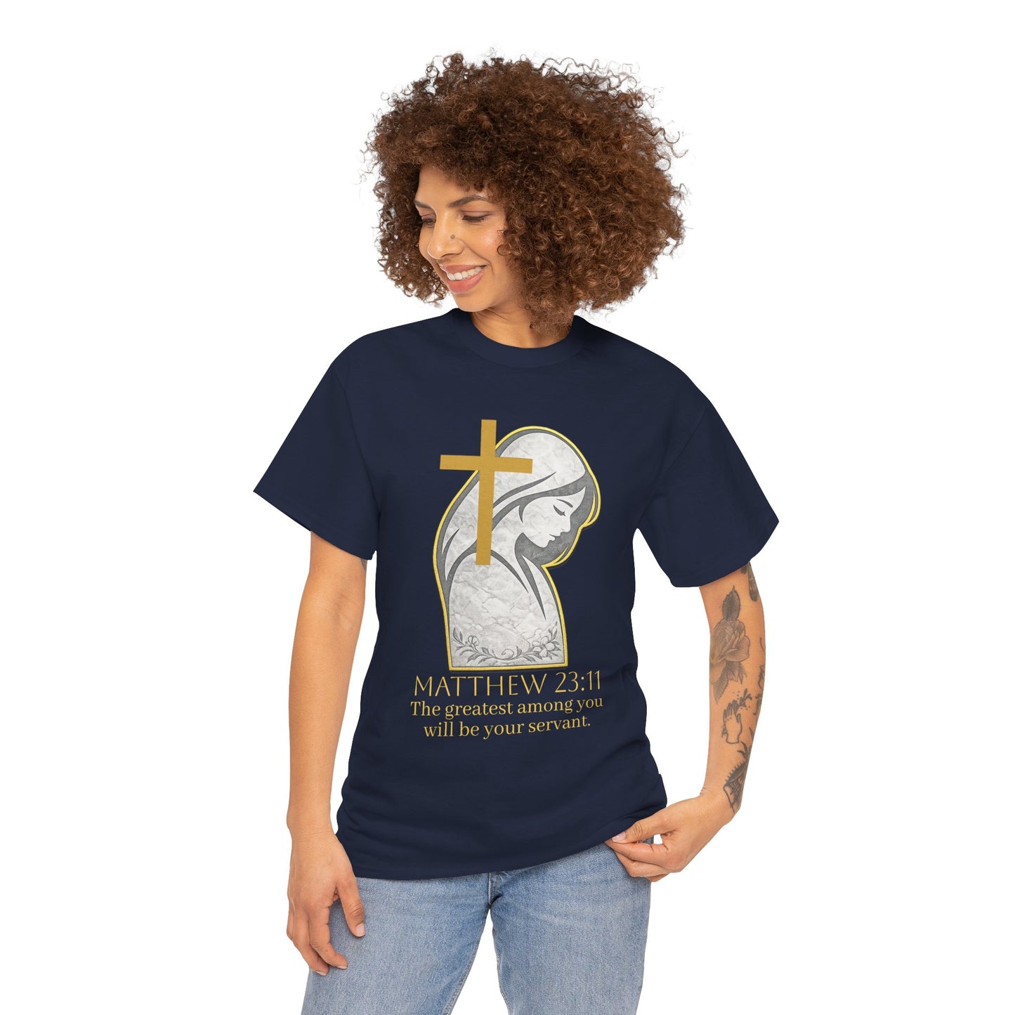 Humble Servant - Women's Christian Tee (Gold Lettering)