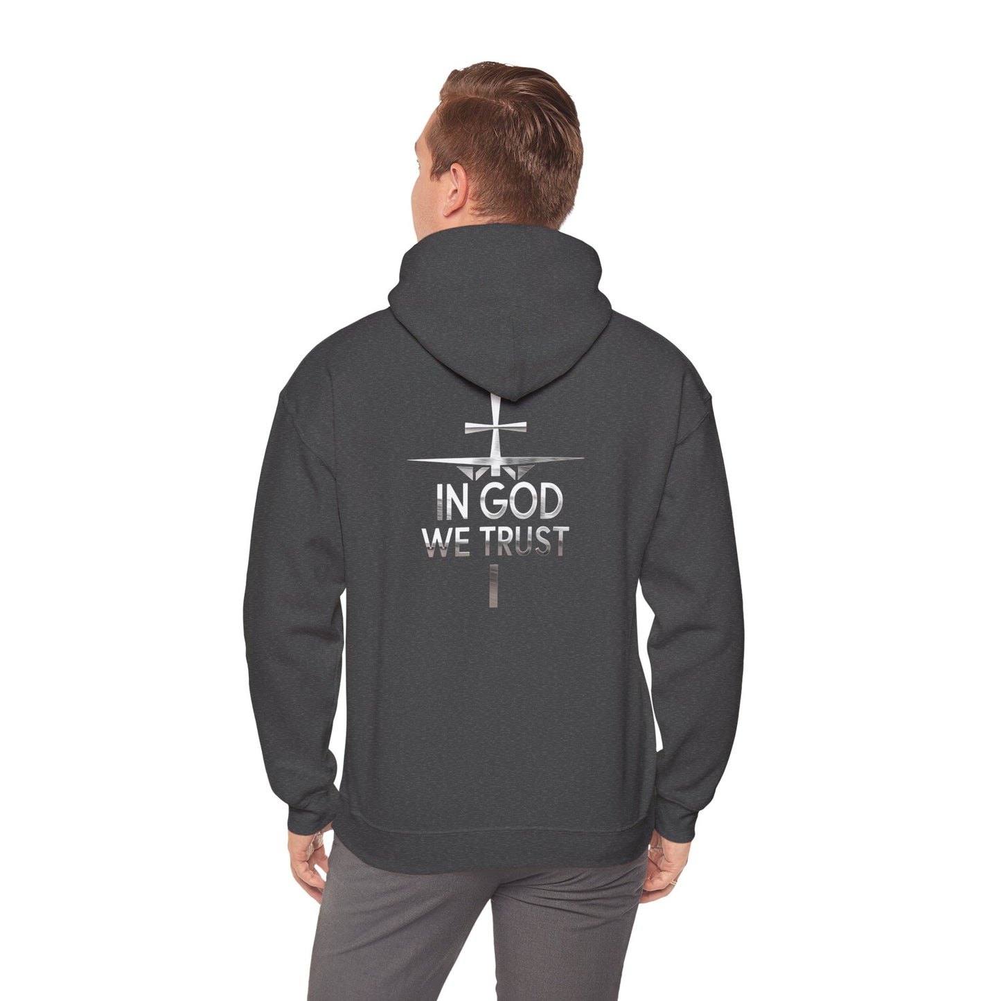 In God We Trust (silver) | Men’s Christian Hoodie