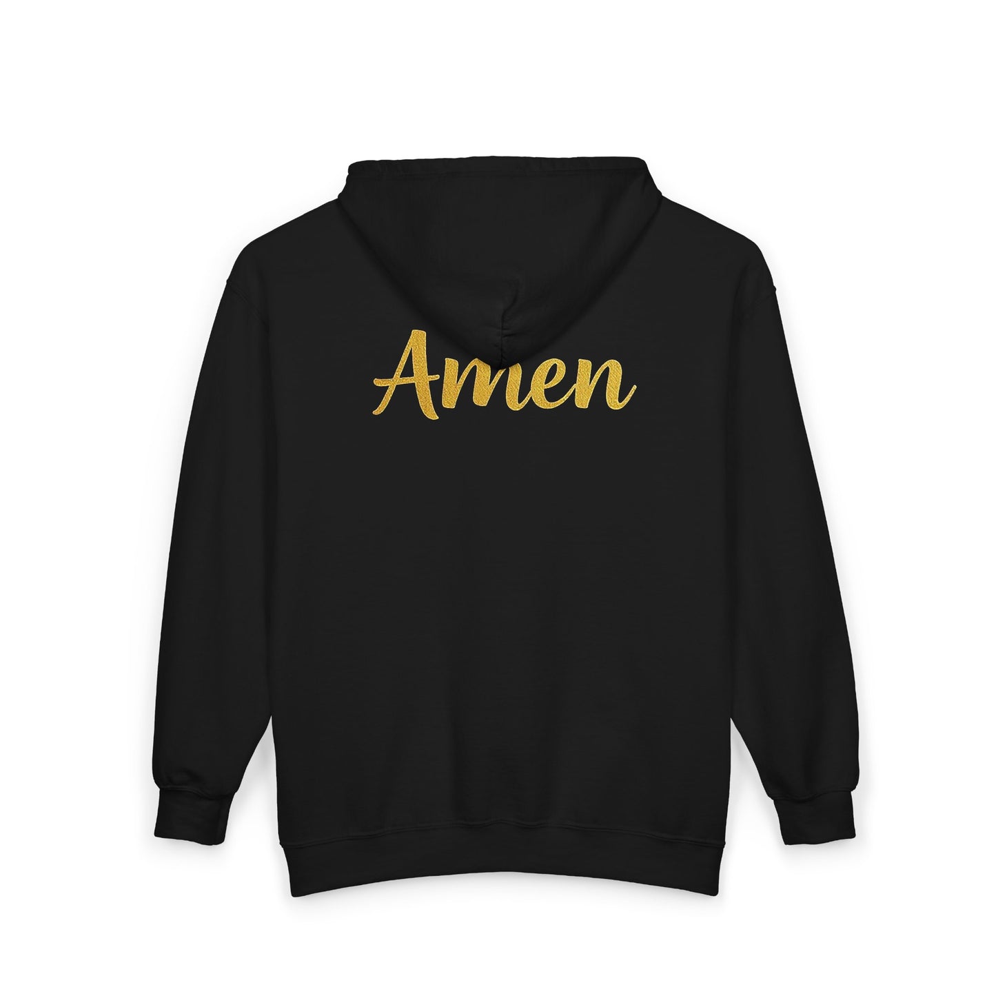 Amen in Motion – Women’s Zip-Up Hoodie (White Logo)