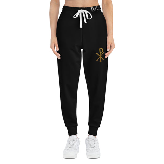 Chi Rho Women’s Christian Sweatpants in Black – Comfort and Victory in Christ