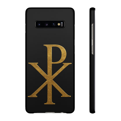 Our Eternal Hope in Christ - Black Chi Rho Snap Case for Samsung