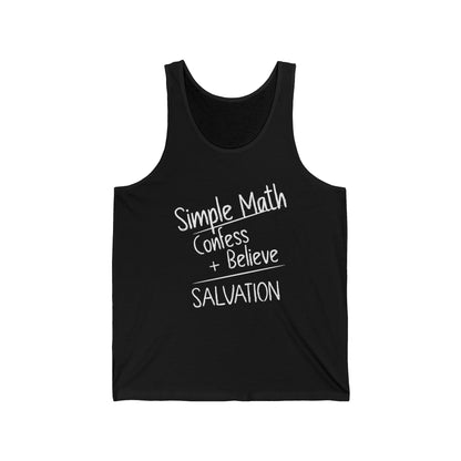 Simple Math Men’s Tank – Bold Faith (White Chalk)