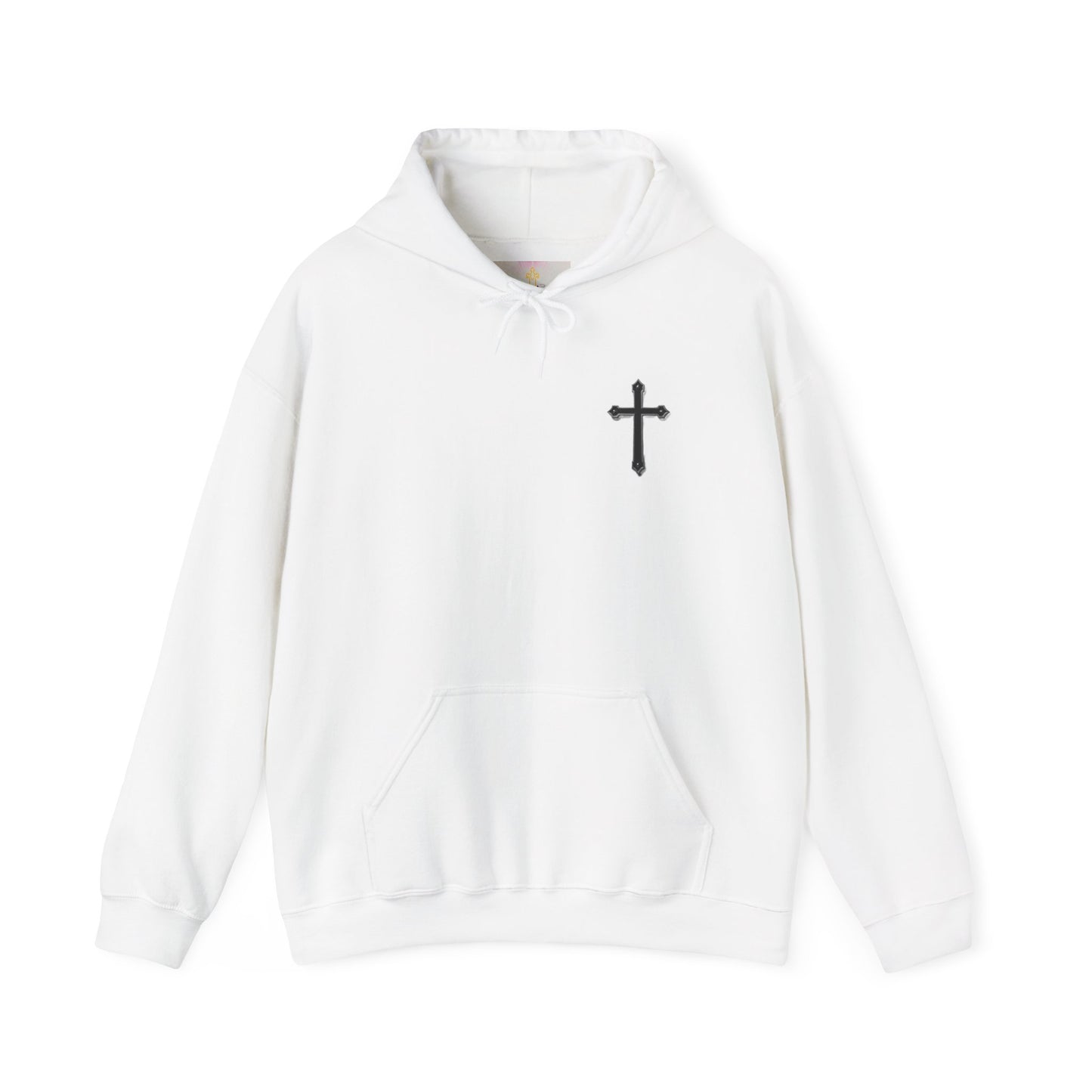 Warrior’s Black Cross Women’s Hoodie – Front & Back Christian Apparel | Ephesians 6:11