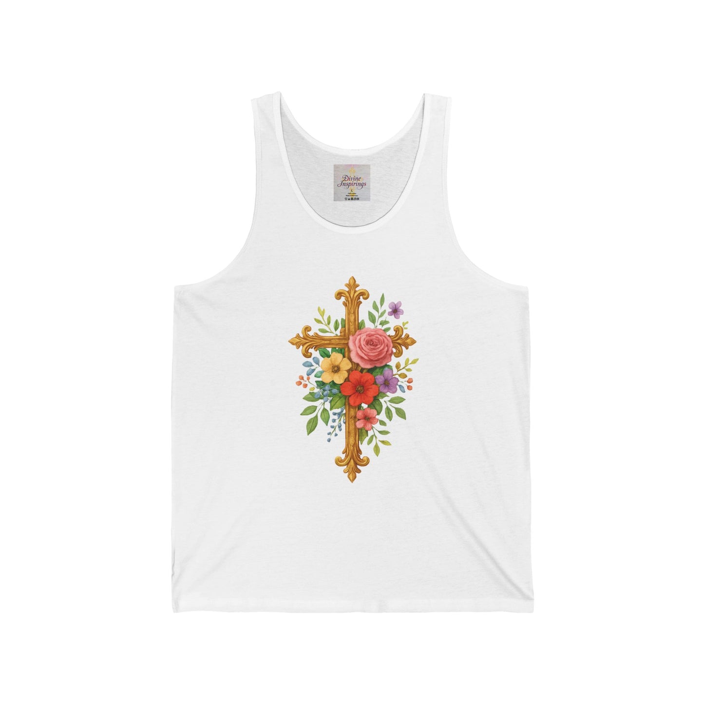 Floral Cross Women’s Tank Top