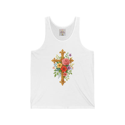 Floral Cross Women’s Tank Top