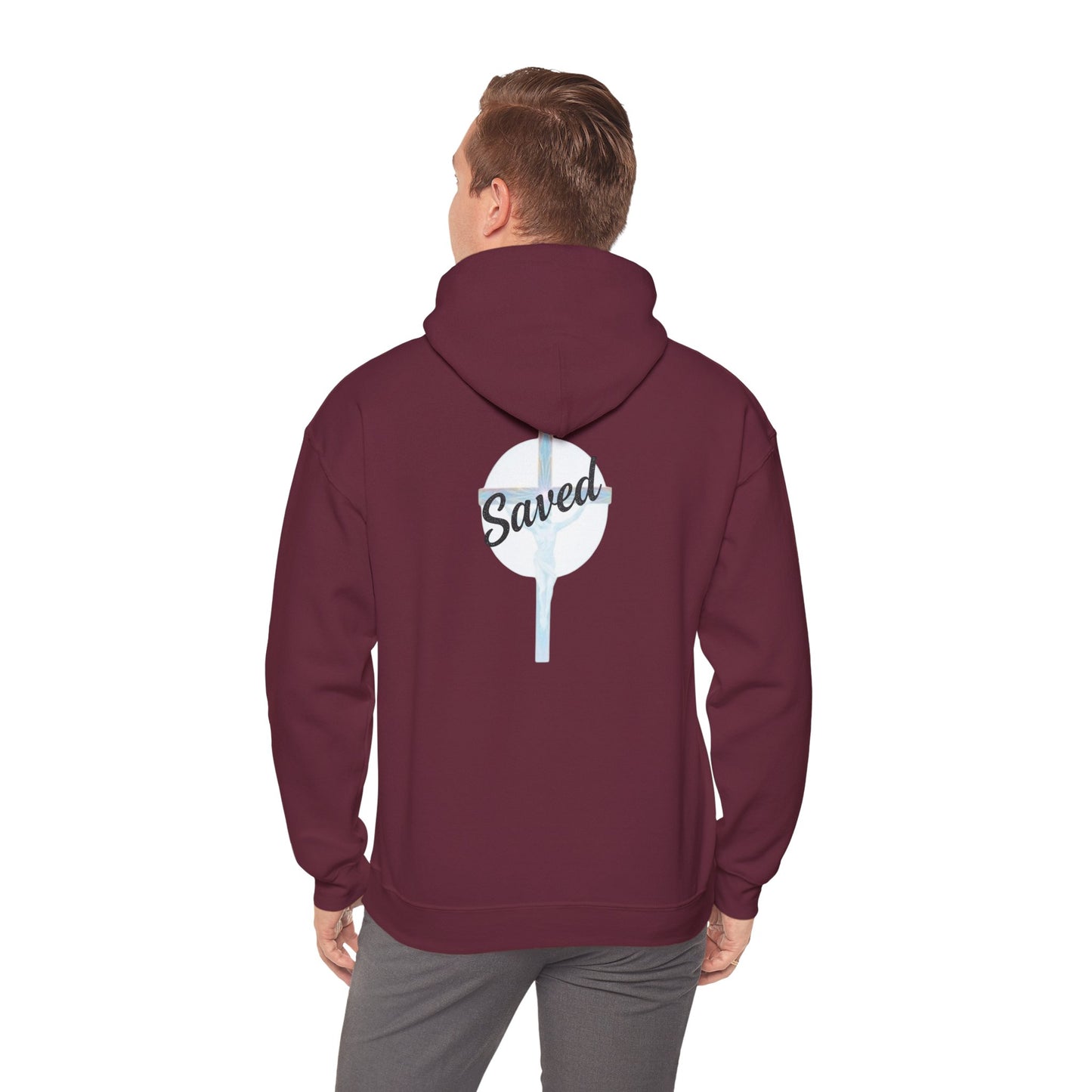 Saved in Christ – Men’s Christian Hoodie