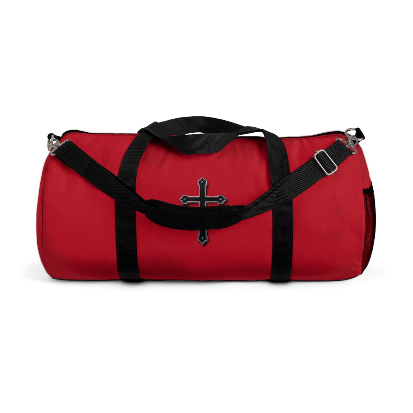 Divine Strength Duffle Bag in Red – Carry the Cross with Purpose