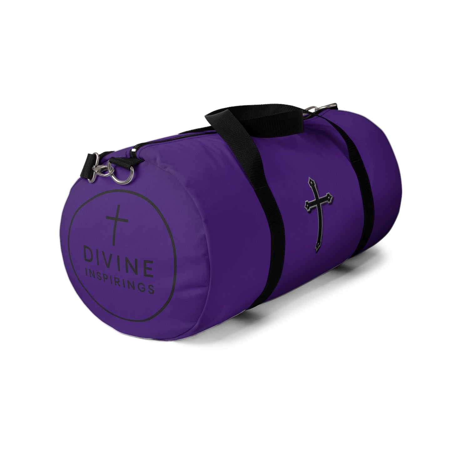 Divine Strength Duffle Bag in Purple – Carry the Cross with Purpose