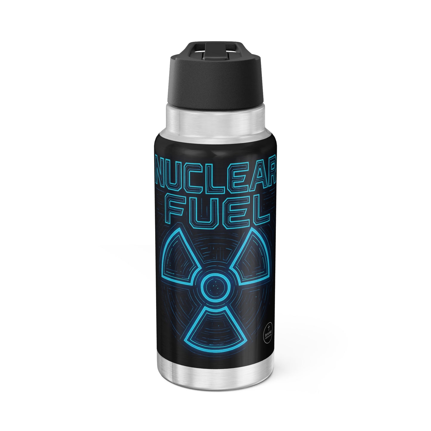 Faith Fueled – Nuclear Energy Stainless Steel Bottle (Blue)