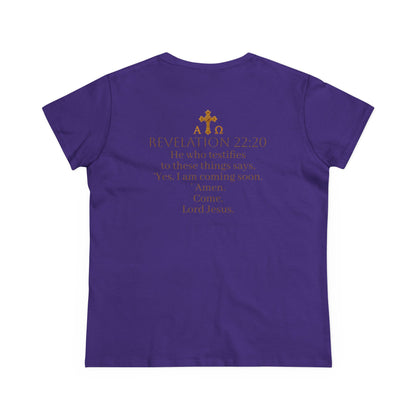 “Soon” Cross Women’s Christian Tee – Bold Faith Made Beautiful