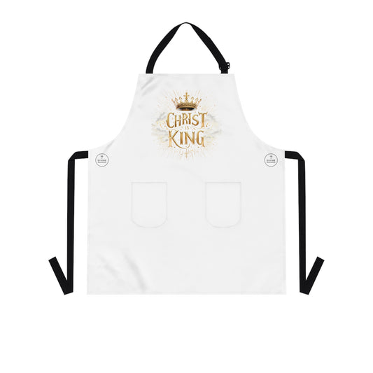 Christ is King Kitchen Apron in White