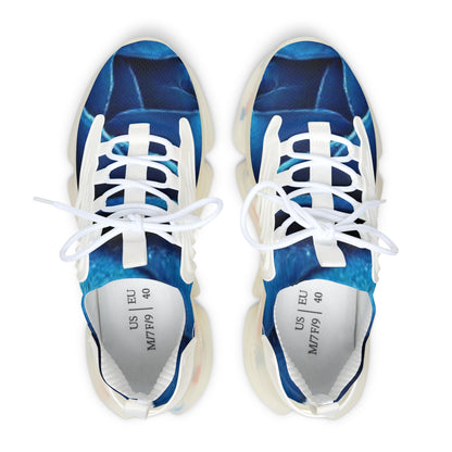 Divine Blue Rose Women's Spiritual Sneakers – Faith-Inspired Comfort