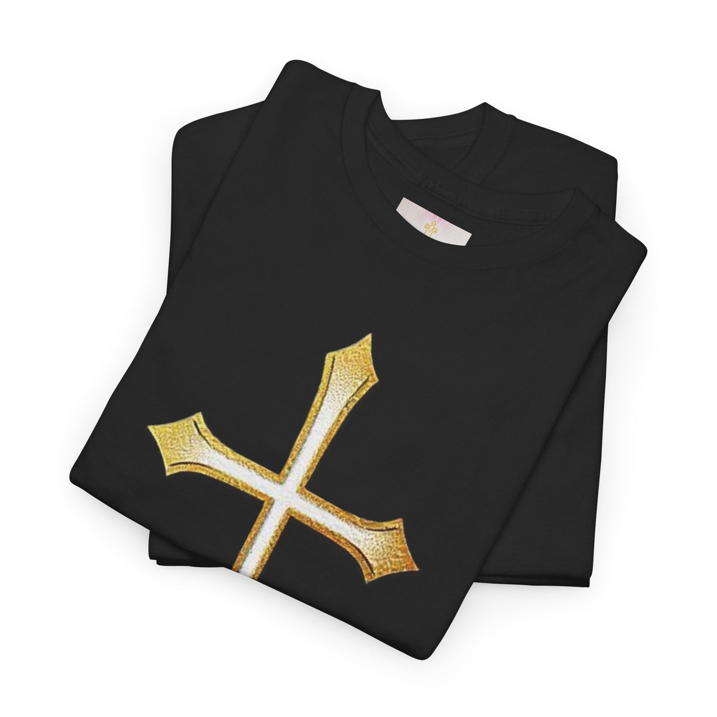 Men’s Gold Cross Tee – Christian Faith-Inspired Apparel