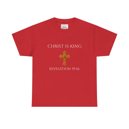 Christ is King Women’s Christian Tee (White Lettering)