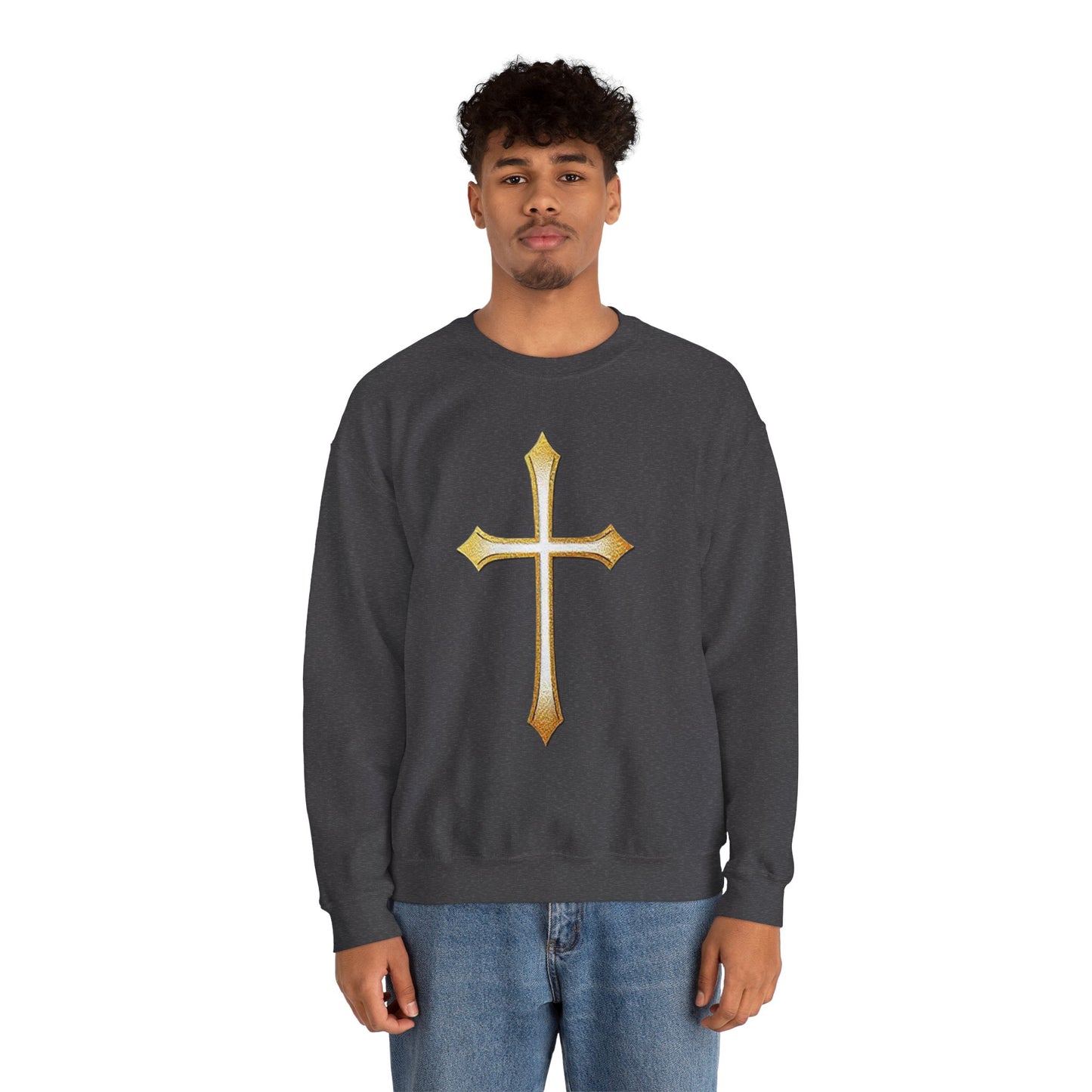 Gold Cross Men's Christian Sweatshirt