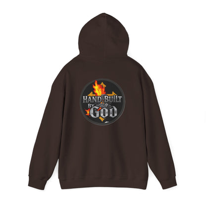 Hand Built By God - Bold Christian Men’s Hoodie