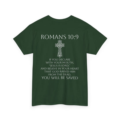 Women's Jesus is Lord Christian T-Shirt – Modern Cross Design (White Lettering)