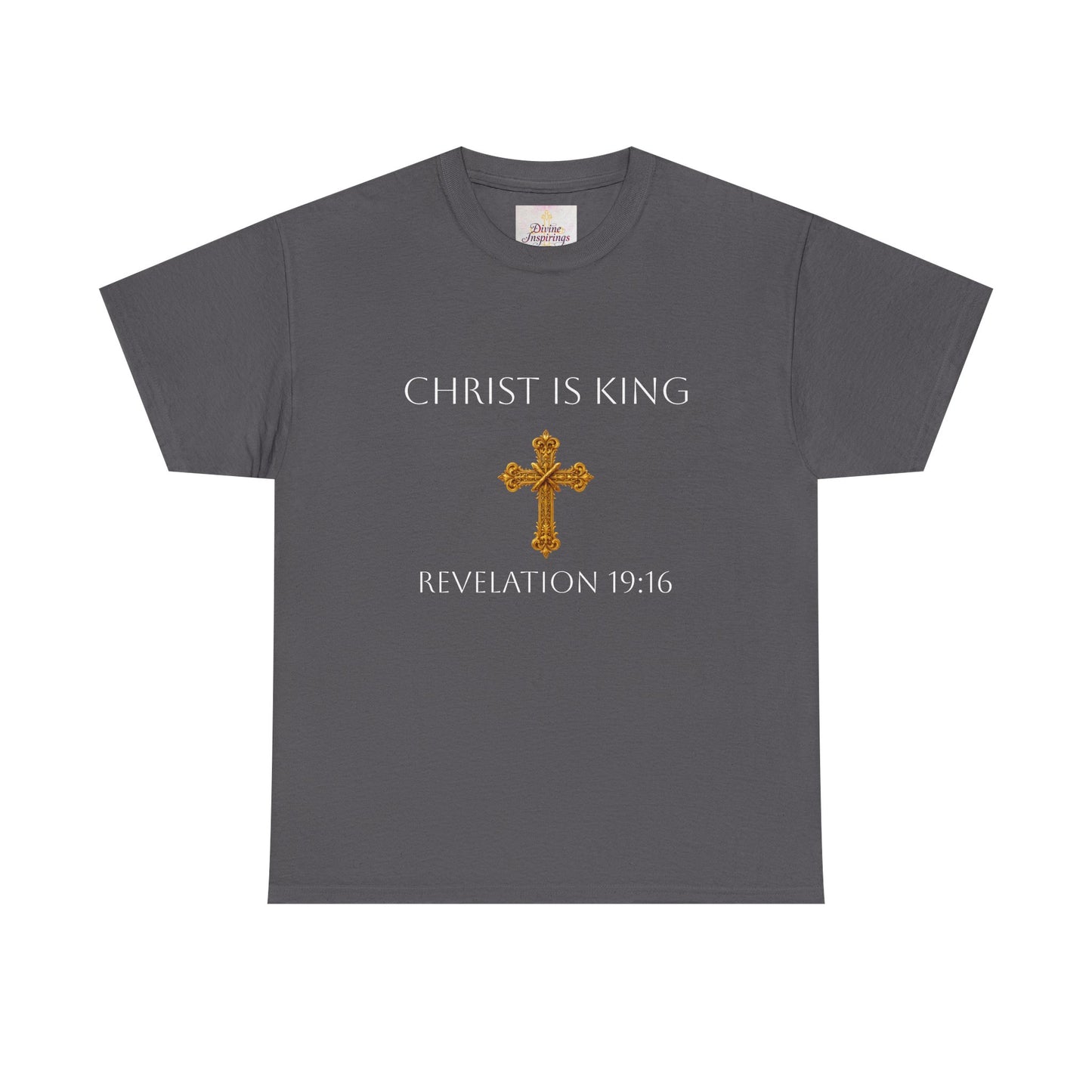Christ is King Women’s Christian Tee (White Lettering)