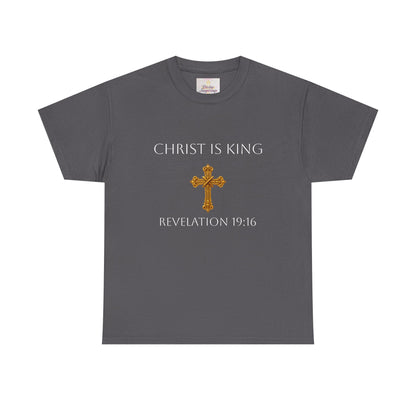 Christ is King Women’s Christian Tee (White Lettering)