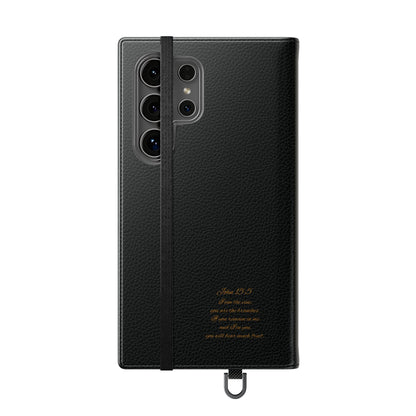 Floral Cross Wallet (black) Case for Samsung– Faith in Bloom