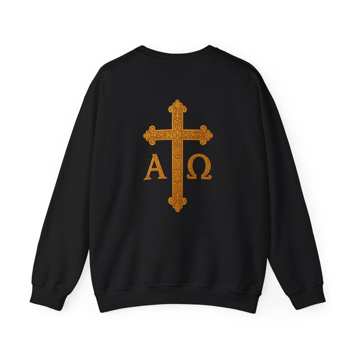 Christ is King – Men’s Christian Sweatshirt with Crowned Lion & Cross