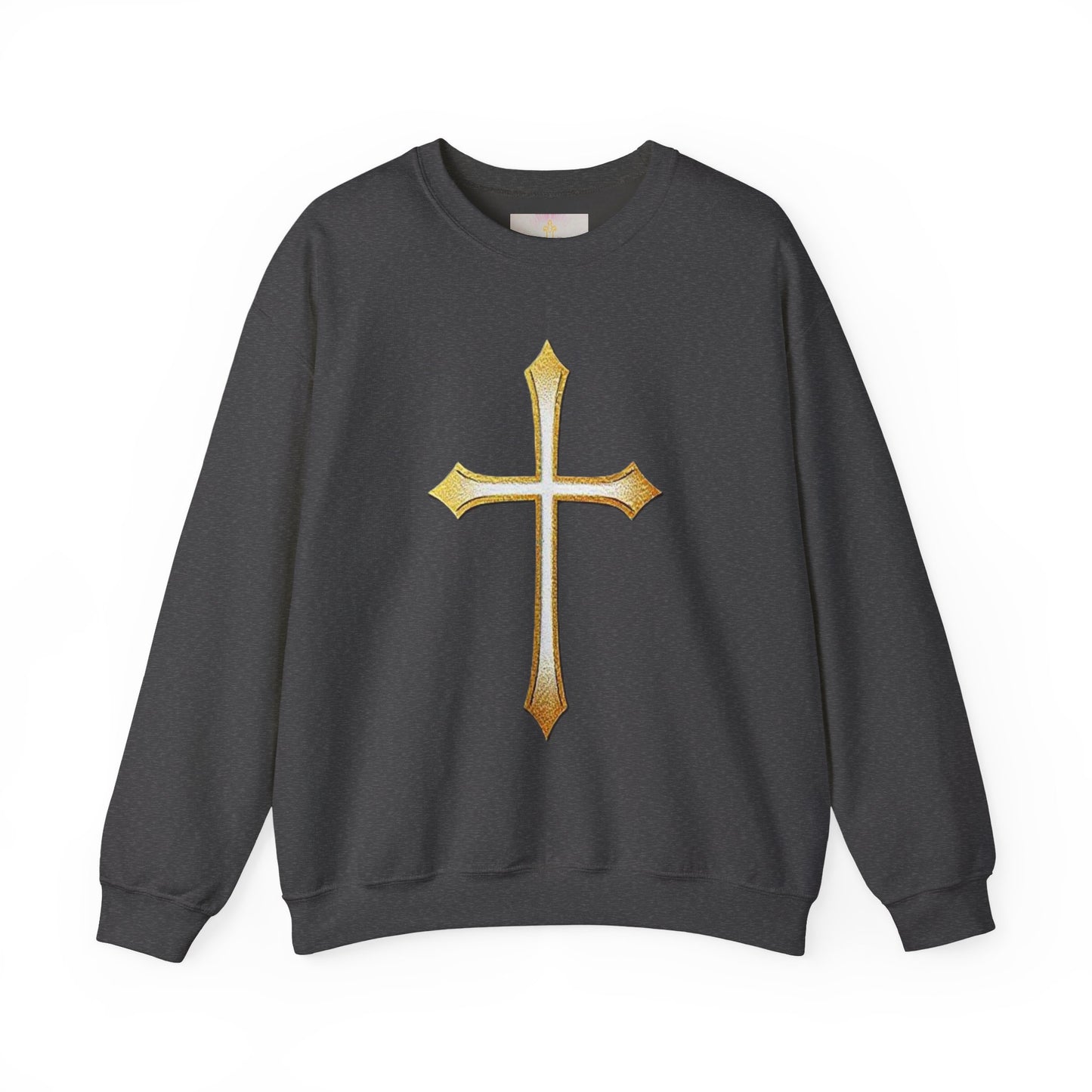 Women’s Gold Cross Sweatshirt – Christian Faith Apparel