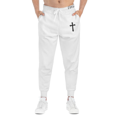 Men’s Black Cross Jogger Pants – Faith-Inspired Comfort & Everyday Style