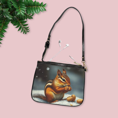 Winter Blessings Shoulder Bag – Chipmunk in Snow Design