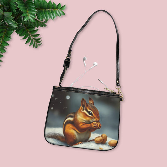 Winter Blessings Shoulder Bag – Chipmunk in Snow Design