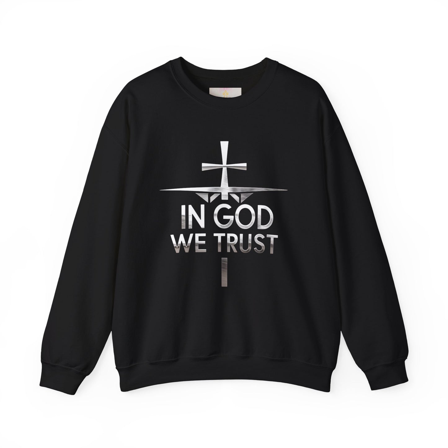 In God We Trust | Men’s Christian Sweatshirt with Scripture Back Print
