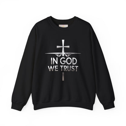 In God We Trust | Women’s Christian Sweatshirt with Scripture Back Print